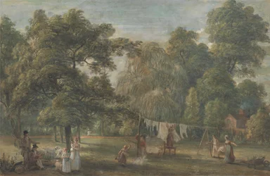 The Garden of Thomas Sandbys House på Englefield Green nær Windsor